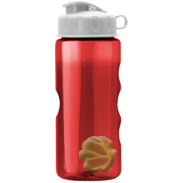 Finger Grip Shaker Tritan™ Transparent Bottle, 22oz. - Flip Top Lid