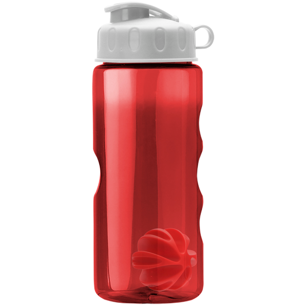 Finger Grip Shaker Tritan™ Transparent Bottle, 22oz. - Flip Top Lid