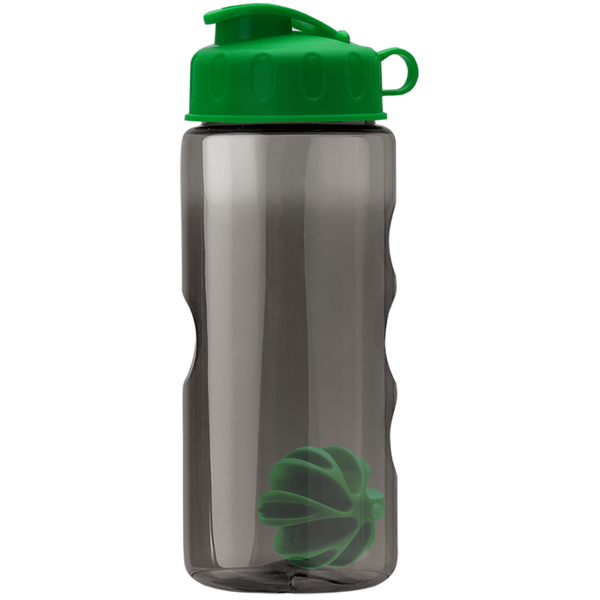 Finger Grip Shaker Tritan™ Transparent Bottle, 22oz. - Flip Top Lid