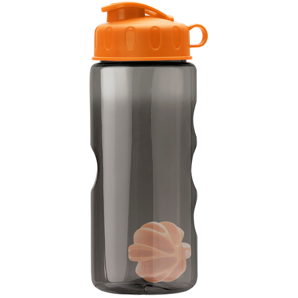 Finger Grip Shaker Tritan™ Transparent Bottle, 22oz. - Flip Top Lid