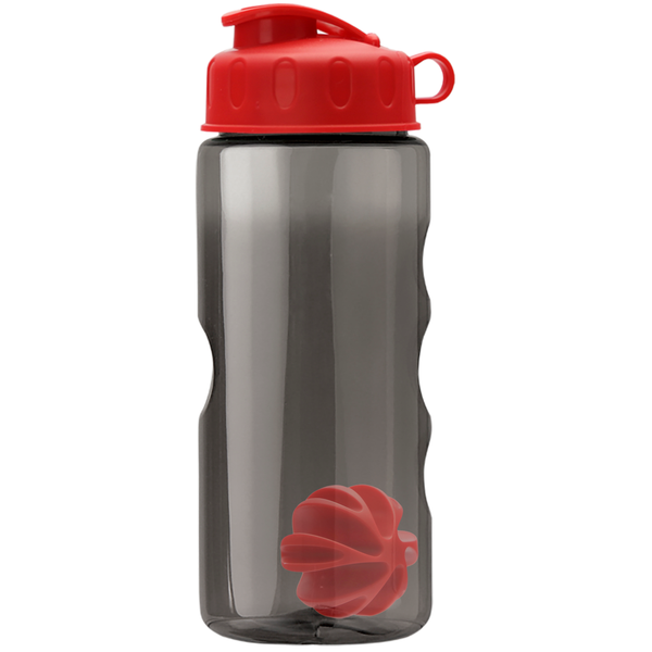 Finger Grip Shaker Tritan™ Transparent Bottle, 22oz. - Flip Top Lid