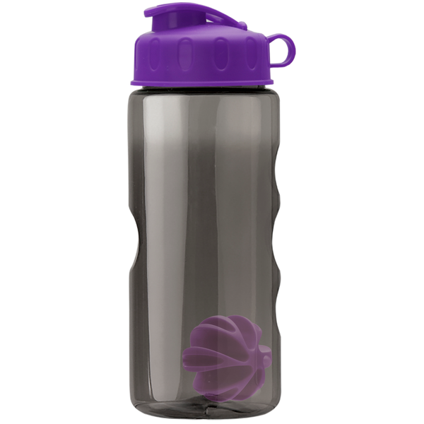 Finger Grip Shaker Tritan™ Transparent Bottle, 22oz. - Flip Top Lid