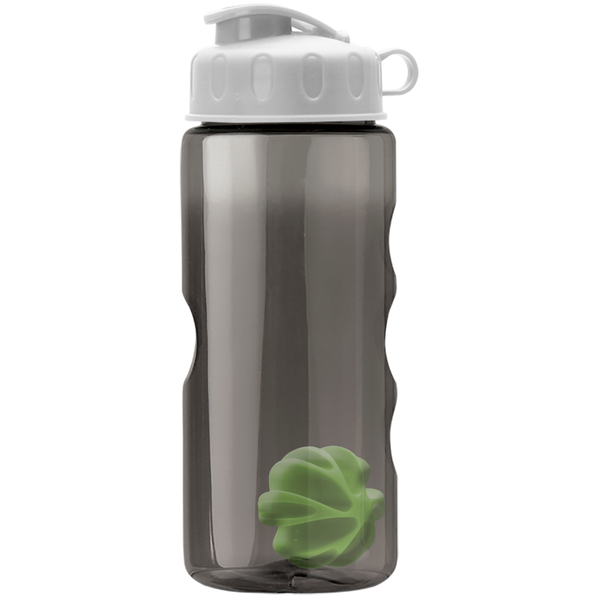 Finger Grip Shaker Tritan™ Transparent Bottle, 22oz. - Flip Top Lid