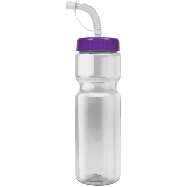 Transparent Sports Bottle, 28oz. - Straw Lid