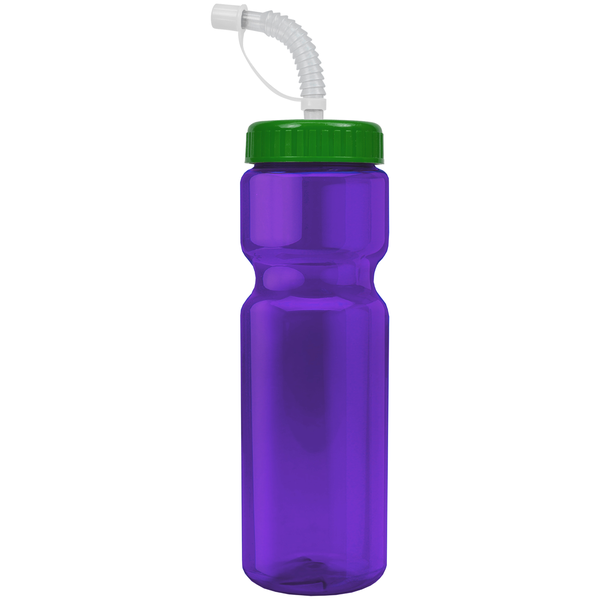 Transparent Sports Bottle, 28oz. - Straw Lid
