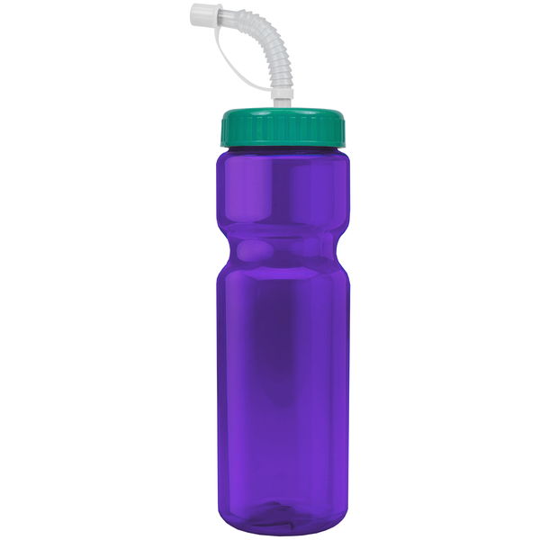 Transparent Sports Bottle, 28oz. - Straw Lid