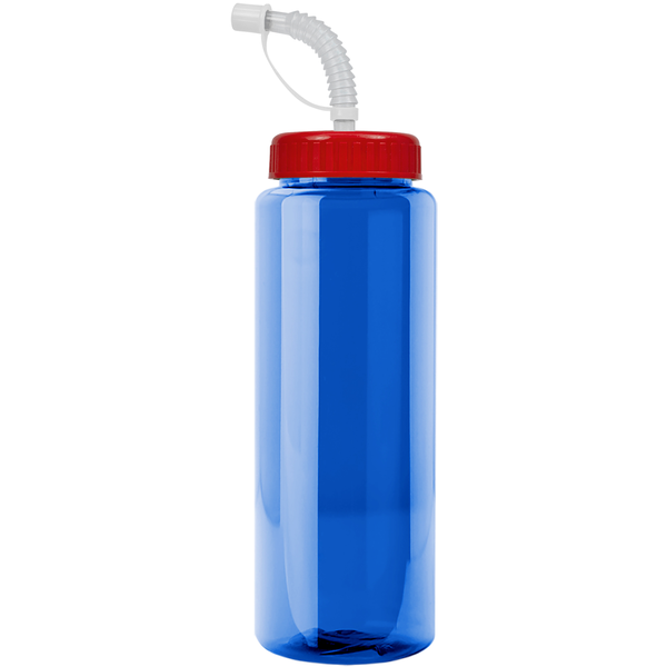 Guzzler Transparent Sport Bottle, 32oz. - Straw Lid