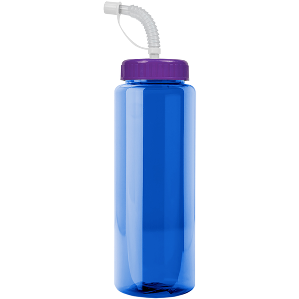 Guzzler Transparent Sport Bottle, 32oz. - Straw Lid