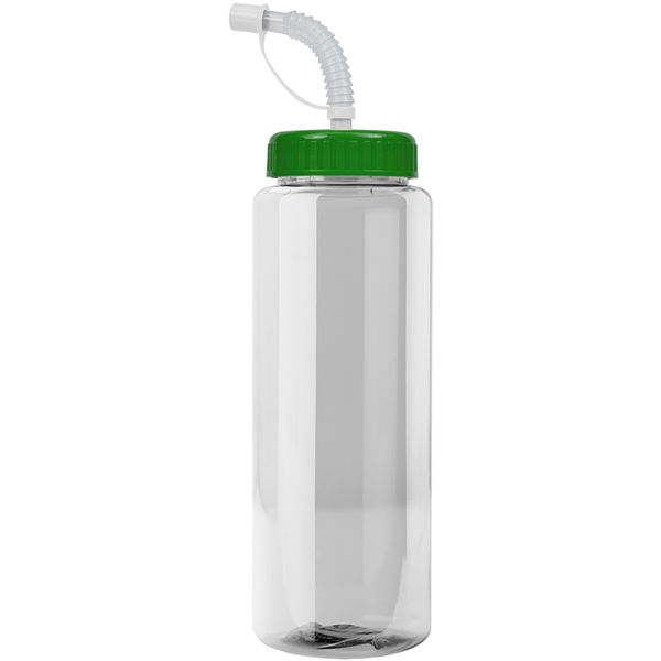 Guzzler Transparent Sport Bottle, 32oz. - Straw Lid