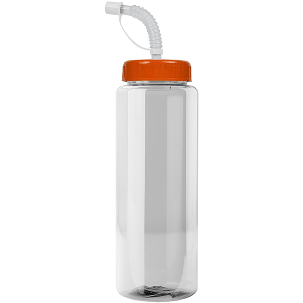 Guzzler Transparent Sport Bottle, 32oz. - Straw Lid