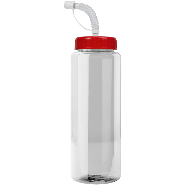 Guzzler Transparent Sport Bottle, 32oz. - Straw Lid