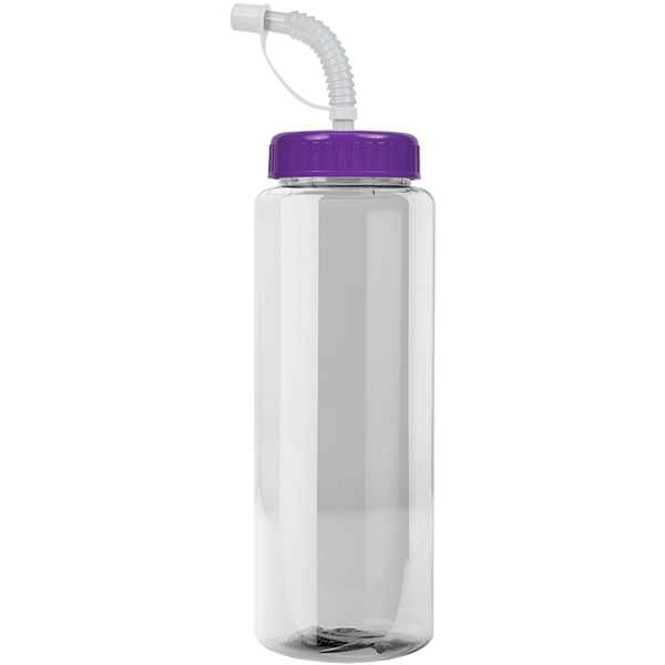 Guzzler Transparent Sport Bottle, 32oz. - Straw Lid