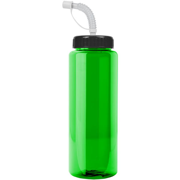 Guzzler Transparent Sport Bottle, 32oz. - Straw Lid
