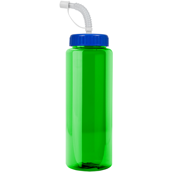 Guzzler Transparent Sport Bottle, 32oz. - Straw Lid
