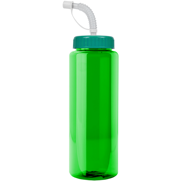 Guzzler Transparent Sport Bottle, 32oz. - Straw Lid
