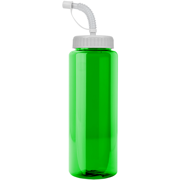 Guzzler Transparent Sport Bottle, 32oz. - Straw Lid