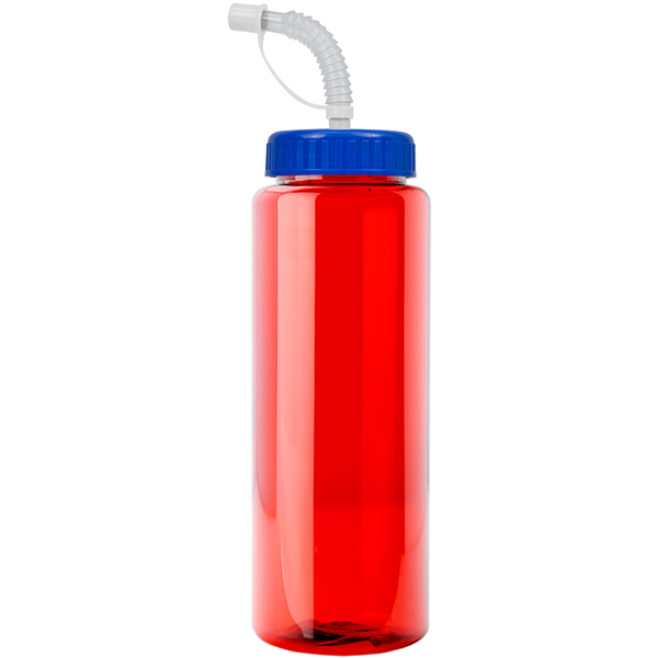 Guzzler Transparent Sport Bottle, 32oz. - Straw Lid