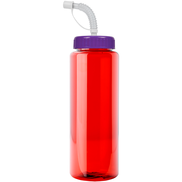 Guzzler Transparent Sport Bottle, 32oz. - Straw Lid