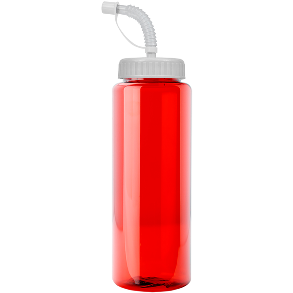 Guzzler Transparent Sport Bottle, 32oz. - Straw Lid