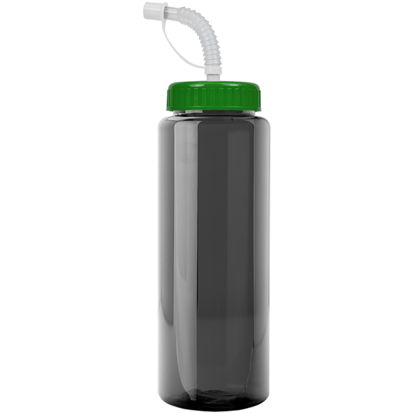 Guzzler Transparent Sport Bottle, 32oz. - Straw Lid