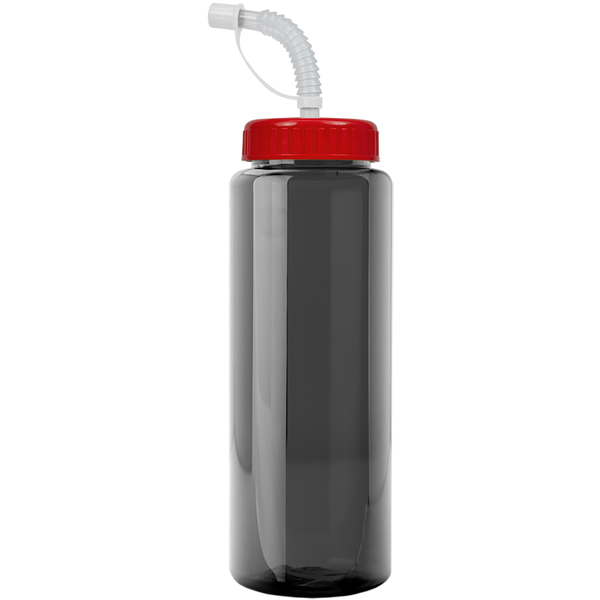 Guzzler Transparent Sport Bottle, 32oz. - Straw Lid