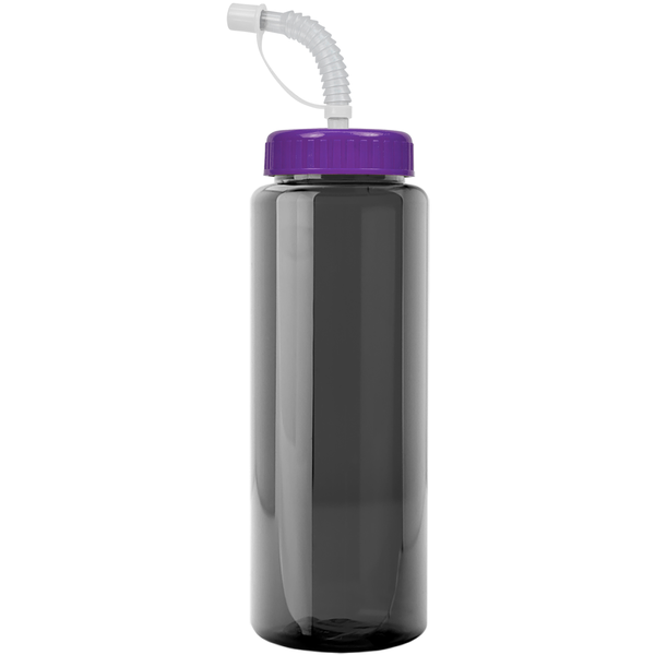 Guzzler Transparent Sport Bottle, 32oz. - Straw Lid