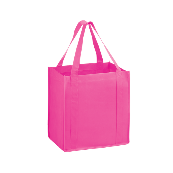 Heavy Duty Non-Woven Grocery Tote Bag w/ Poly Board Insert