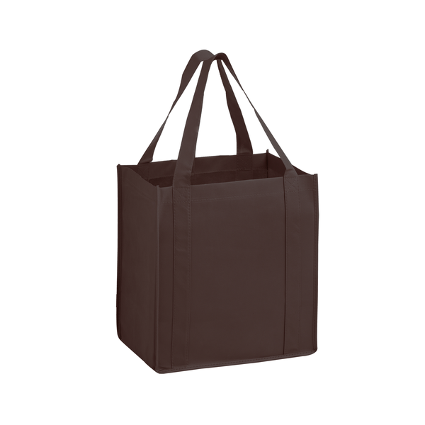 Heavy Duty Non-Woven Grocery Tote Bag w/ Poly Board Insert