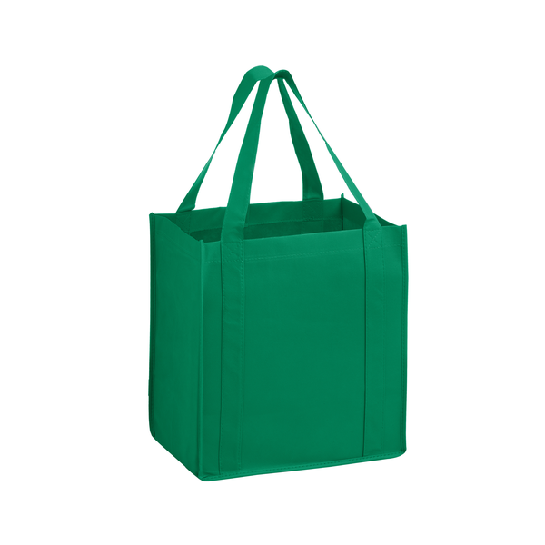 Heavy Duty Non-Woven Grocery Tote Bag w/ Poly Board Insert