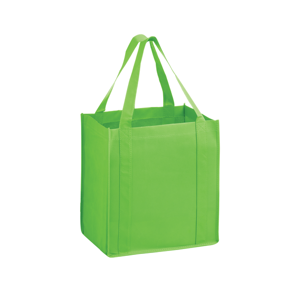 Heavy Duty Non-Woven Grocery Tote Bag w/ Poly Board Insert