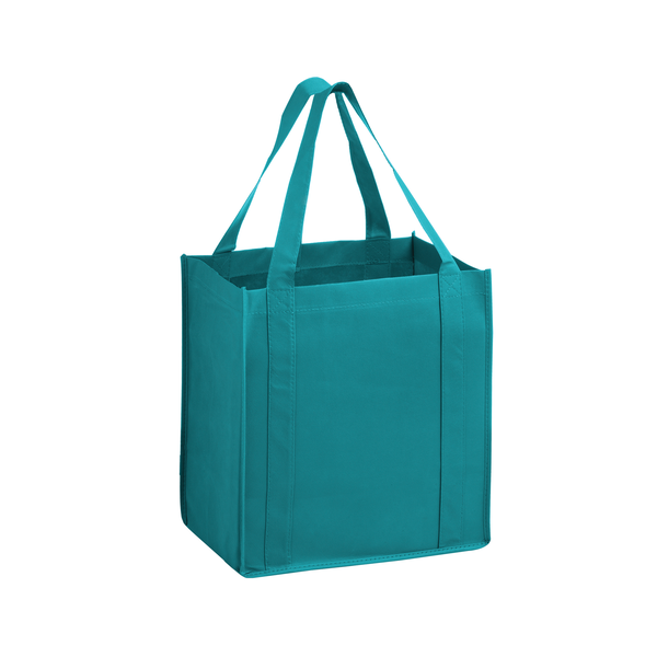 Heavy Duty Non-Woven Grocery Tote Bag w/ Poly Board Insert