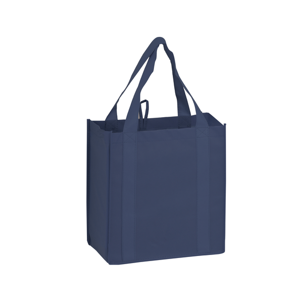 Heavy Duty Non-Woven Grocery Tote Bag w/ Poly Board Insert