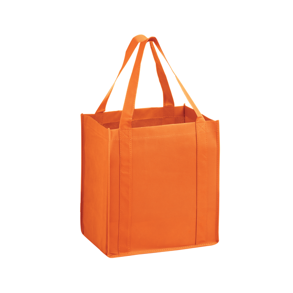 Heavy Duty Non-Woven Grocery Tote Bag w/ Poly Board Insert