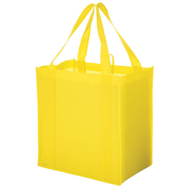 Heavy Duty Non-Woven Grocery Tote Bag w/ Poly Board Insert