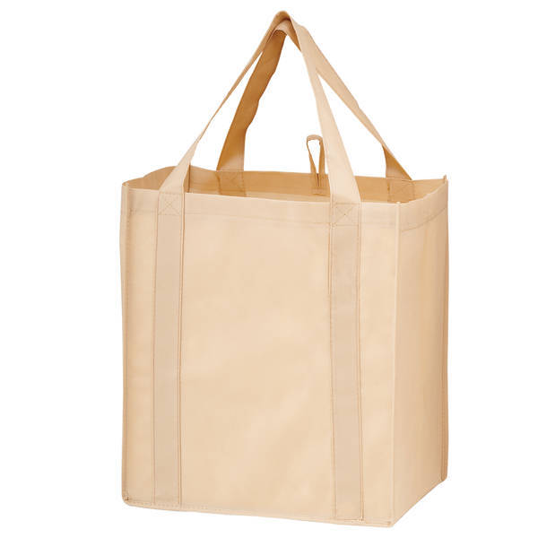 Wine and Grocery Combo Non-Woven Tote Bag with Poly Board Insert
