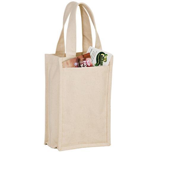 Heavyweight Cotton Canvas Two Bottle Wine Tote