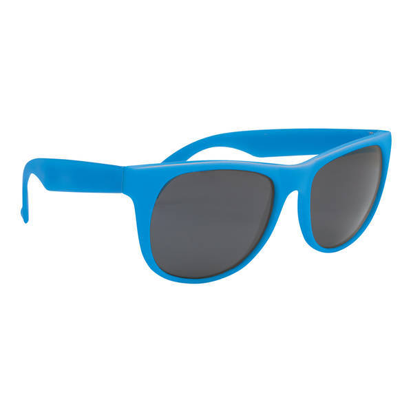 Vibrant Trim Rubberized Sunglasses