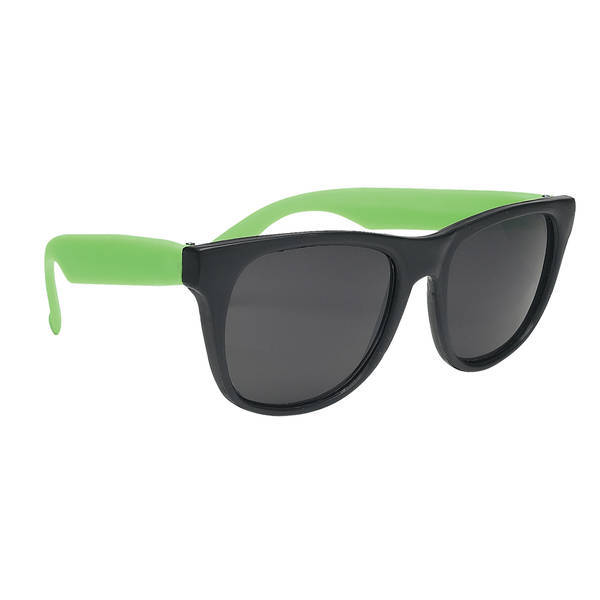 Vibrant Trim Rubberized Sunglasses