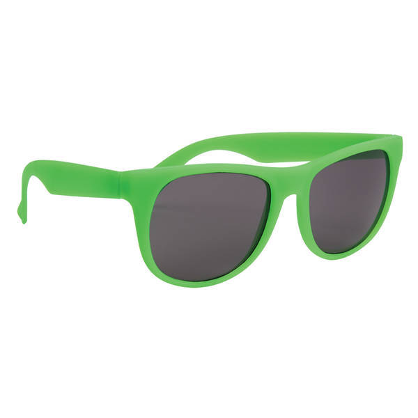 Vibrant Trim Rubberized Sunglasses