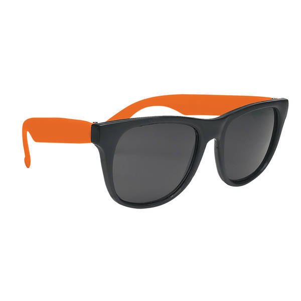 Vibrant Trim Rubberized Sunglasses