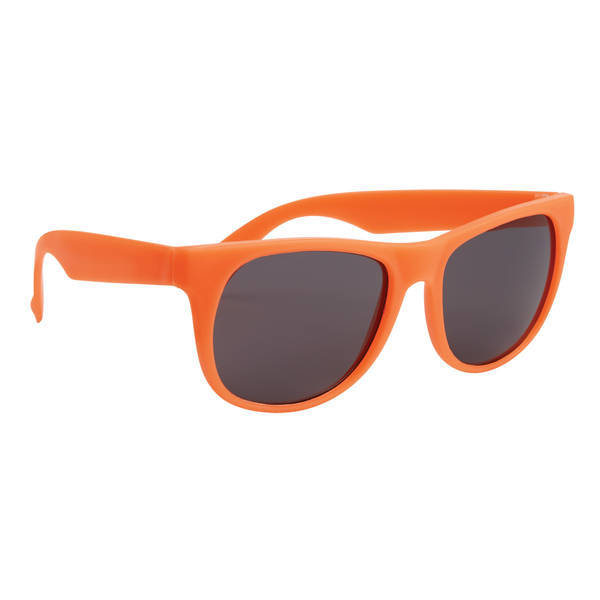 Vibrant Trim Rubberized Sunglasses