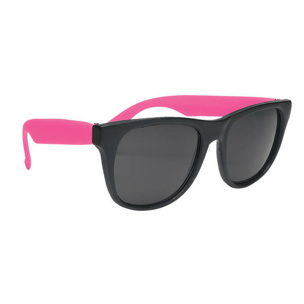 Vibrant Trim Rubberized Sunglasses