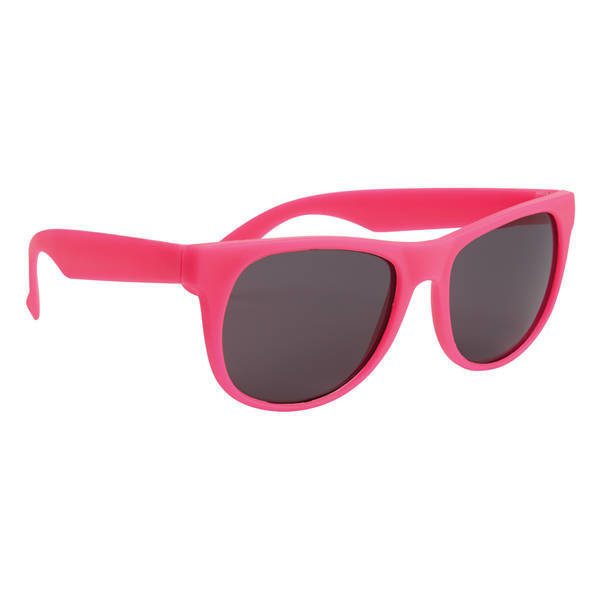 Vibrant Trim Rubberized Sunglasses