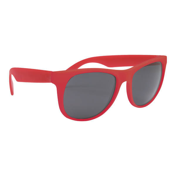 Vibrant Trim Rubberized Sunglasses