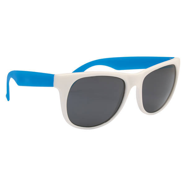 Vibrant Trim Rubberized Sunglasses