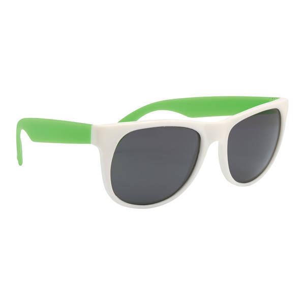 Vibrant Trim Rubberized Sunglasses