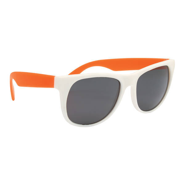 Vibrant Trim Rubberized Sunglasses