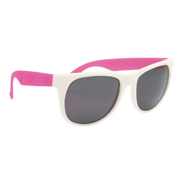 Vibrant Trim Rubberized Sunglasses
