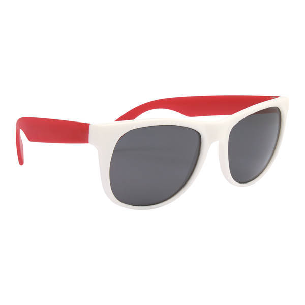 Vibrant Trim Rubberized Sunglasses