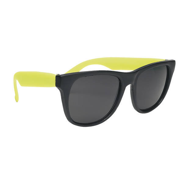 Vibrant Trim Rubberized Sunglasses